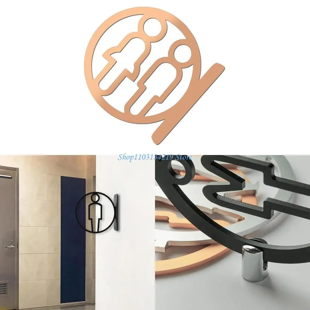 N5KC ACRYLIC ROVOOM TERBUSai Rambu Kamar Mandi Bergaya untuk Hotel dan Restoran