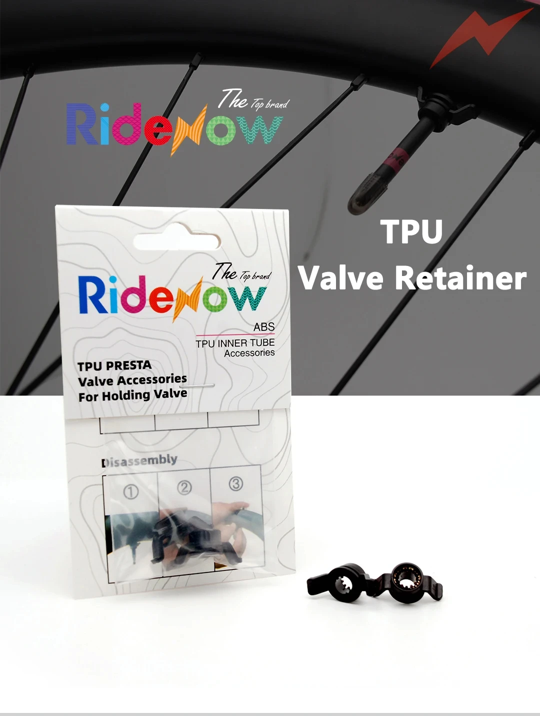A Pair of RideNow Ultra Light ABS Bicycle TPU PRESTA Valve Fixing Valve Accessories