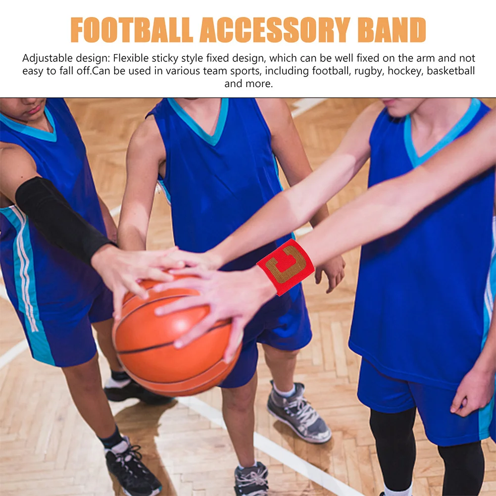 

4pcs Captain Armband Adjustable Soccer Football Rugby Basketball Sport Player Band Youth Kids Elastic Armbands Football Supply