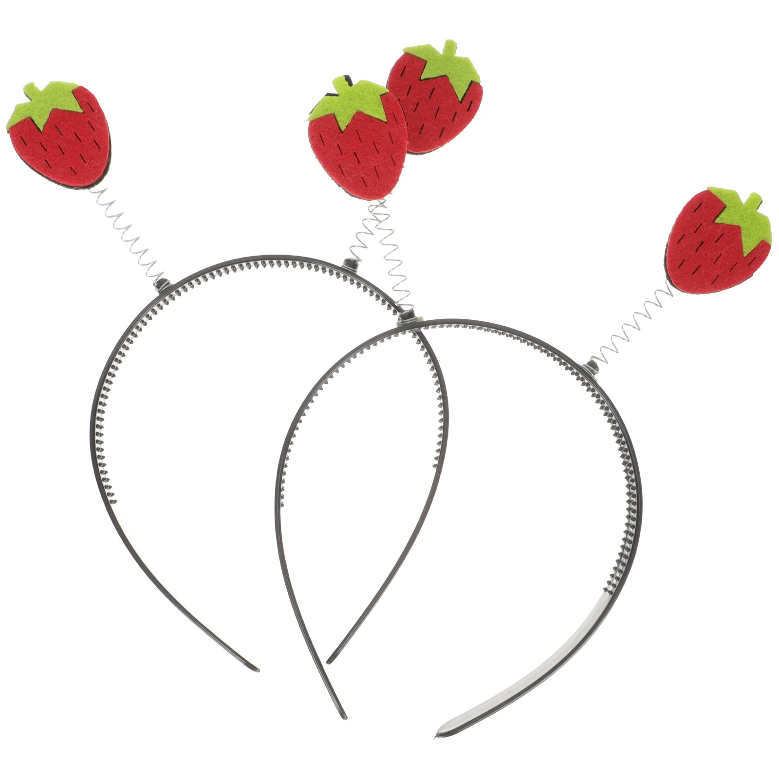 2 Pcs Strawberry Headband Kids Fruits Headpiece Hair Baby Headbands Hairband Plastic Women's for Girls