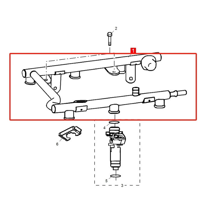 ATMMG For SAIC MG750 MG7 Roewe 750 Rover 75 Land Rover Freeman 2.5L Fuel Rail Assembly Gasoline Injection Rail MJN90001A