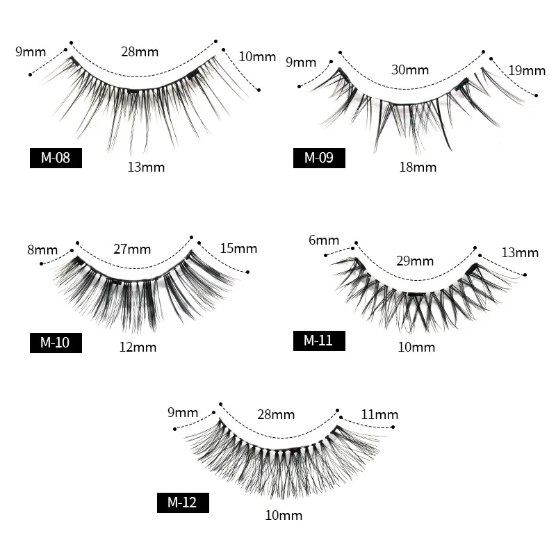 Magnetisches falsches Wimpern-Set, magnetische falsche Wimpern mit Clip, natürlicher, kleberfreier Großhandel. Wiederverwendbares Beauty-Make-up-Werkzeug