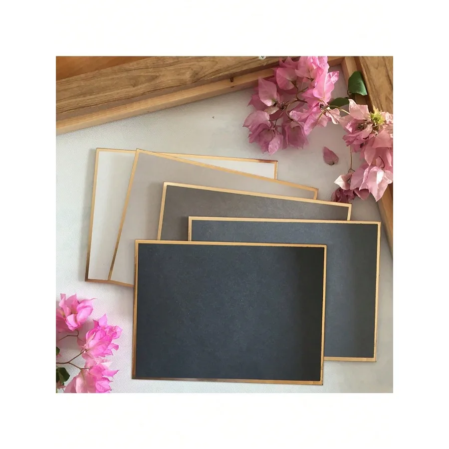 High-end Business Invitation Card with Gold Foil Stamping Envelope, Colored Offset Paper, Western-style Envelope