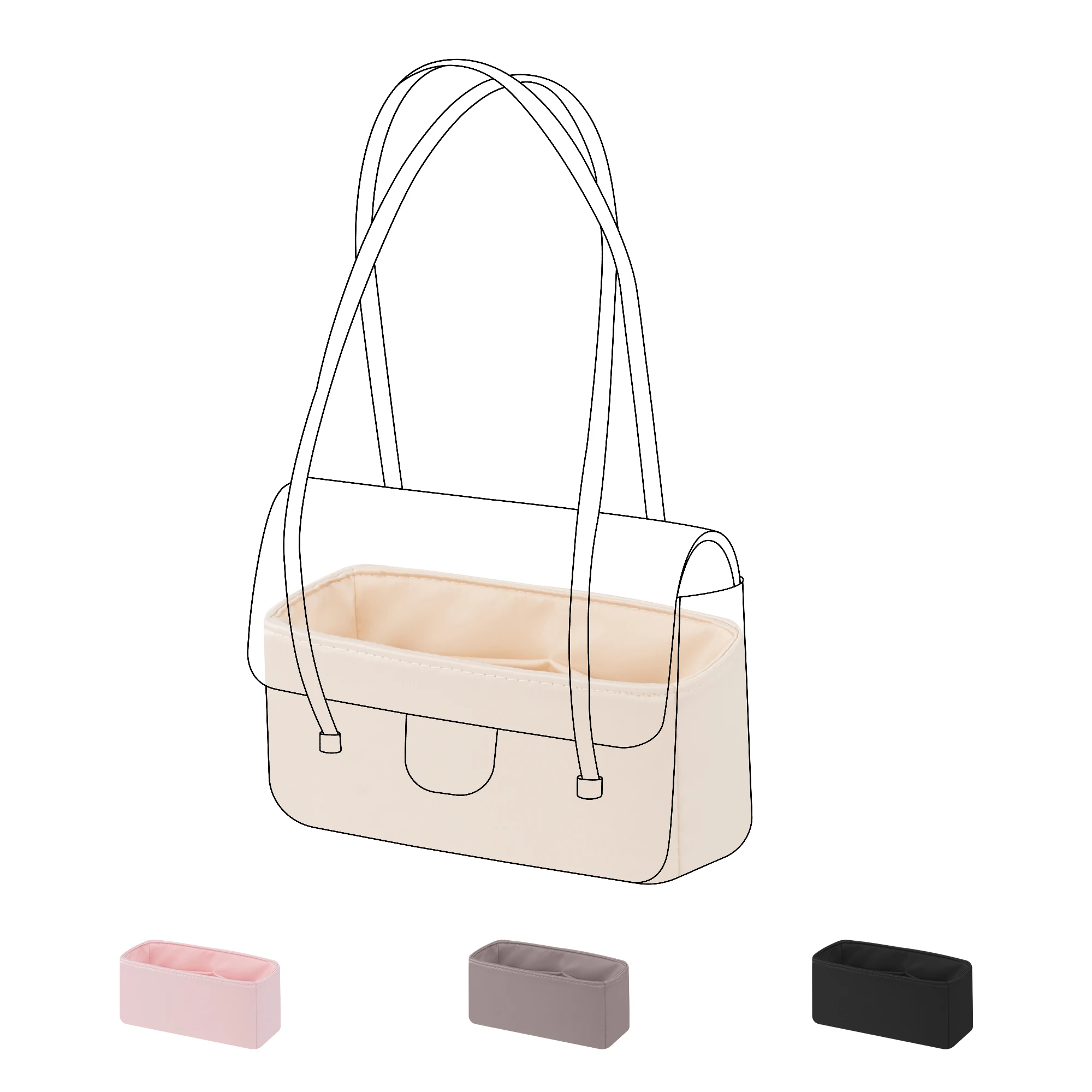 DGAZ Silk Purse Organizer Insert For Chanel Preppy Coco 26P Bags,Silky Smooth Bag Organizer，Luxury Handbag & Tote Shaper