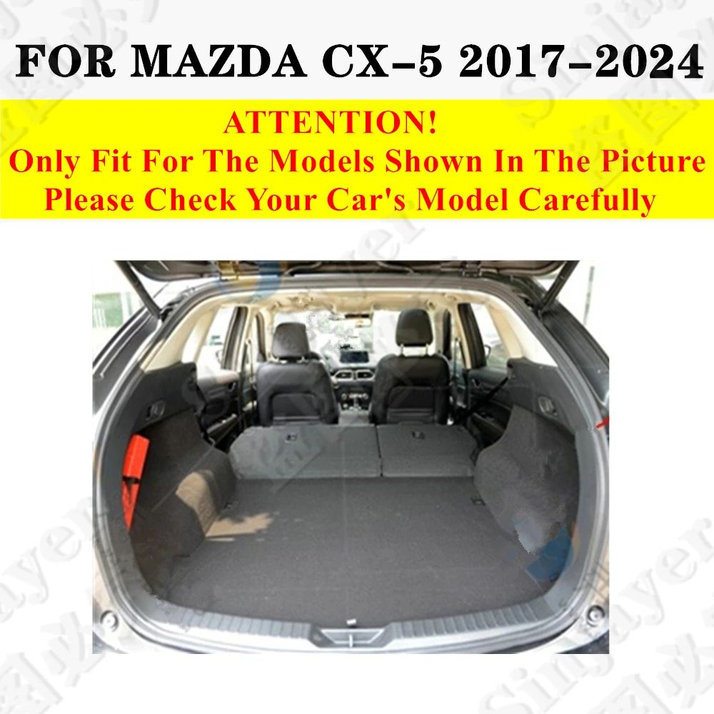 High Side Car trunk mat for Mazda CX-5 CX5 2024 2023-2017 XPE Rear Cargo Protect Cover Liner Tail Boot Tray luggage Pad Carpet