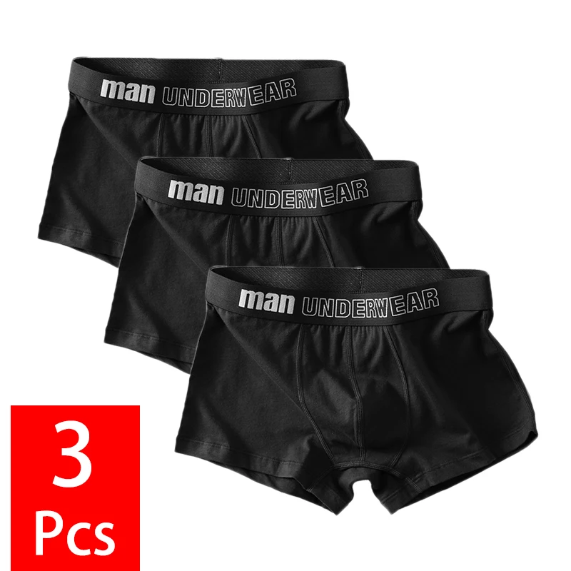 

3PCS/lot Men Panties Cotton Boxer Shorts Man Underwear For Men Boxers Breathable U Convex Pouch Male Underpants Sexy Mens Undies