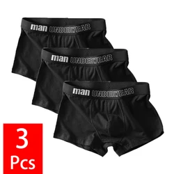 3PCS/lot Men Panties Cotton Boxer Shorts Man Underwear For Men Boxers Breathable U Convex Pouch Male Underpants Sexy Mens Undies