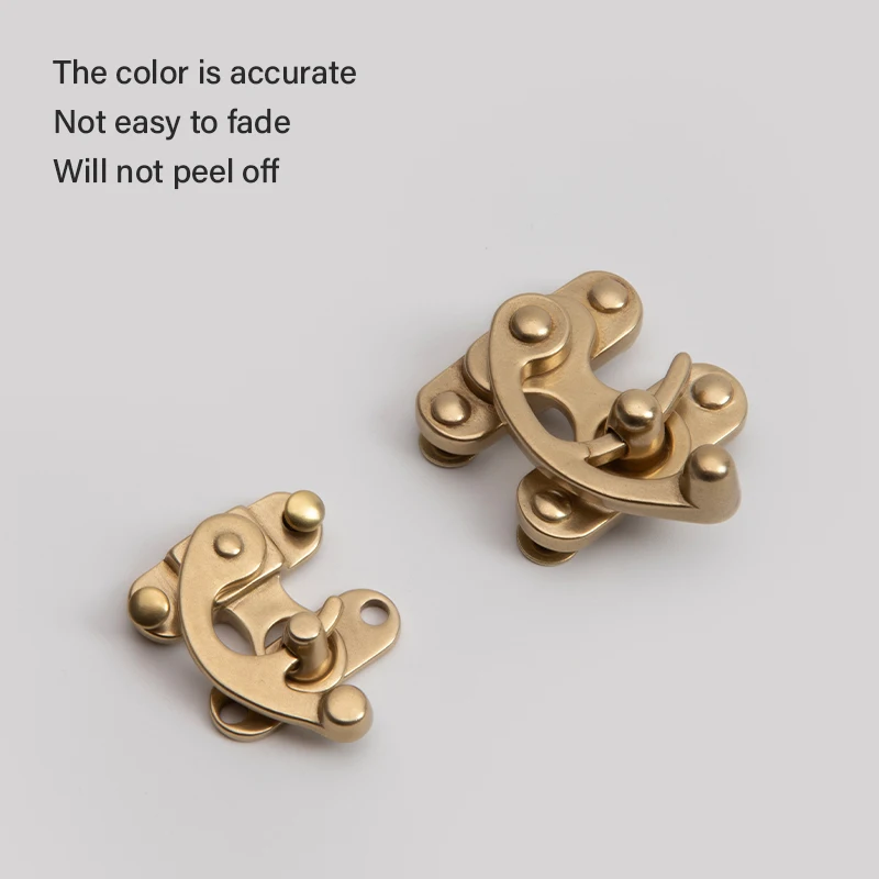 WUTA 100% Brass Bag Lock Horn Hook Buckle Case Metal Insert Lock Decorate DIY Leather Craft Hardware Accessories