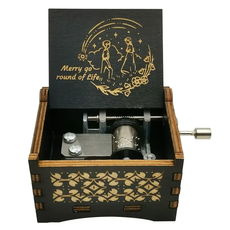 Howl's Music Box Moving Merry go round of life Music Box for Men Women CASTLE Hand Cranks Automatic Musical Box