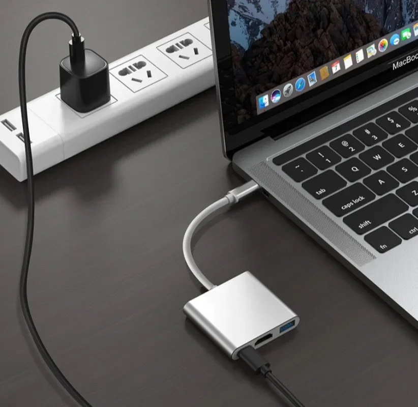 USB-адаптер 3 в 1, USB TYPE-C, HDMI