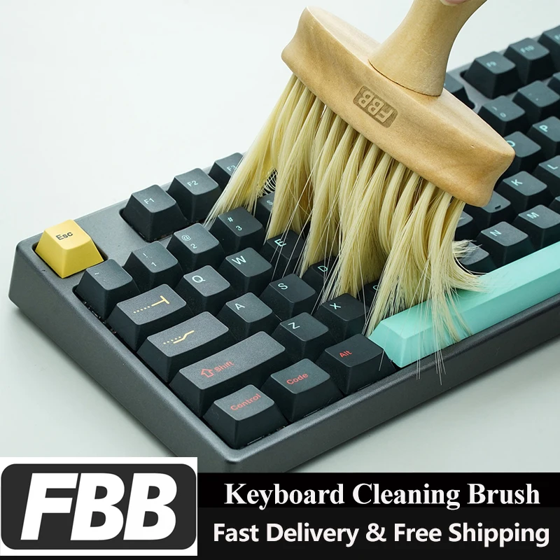

FBB Wooden Keyboard Cleaning Brush Soft Cleaning Brushes Car Interior Cleaning Tools Crevice Dust Removal Brush Accessories