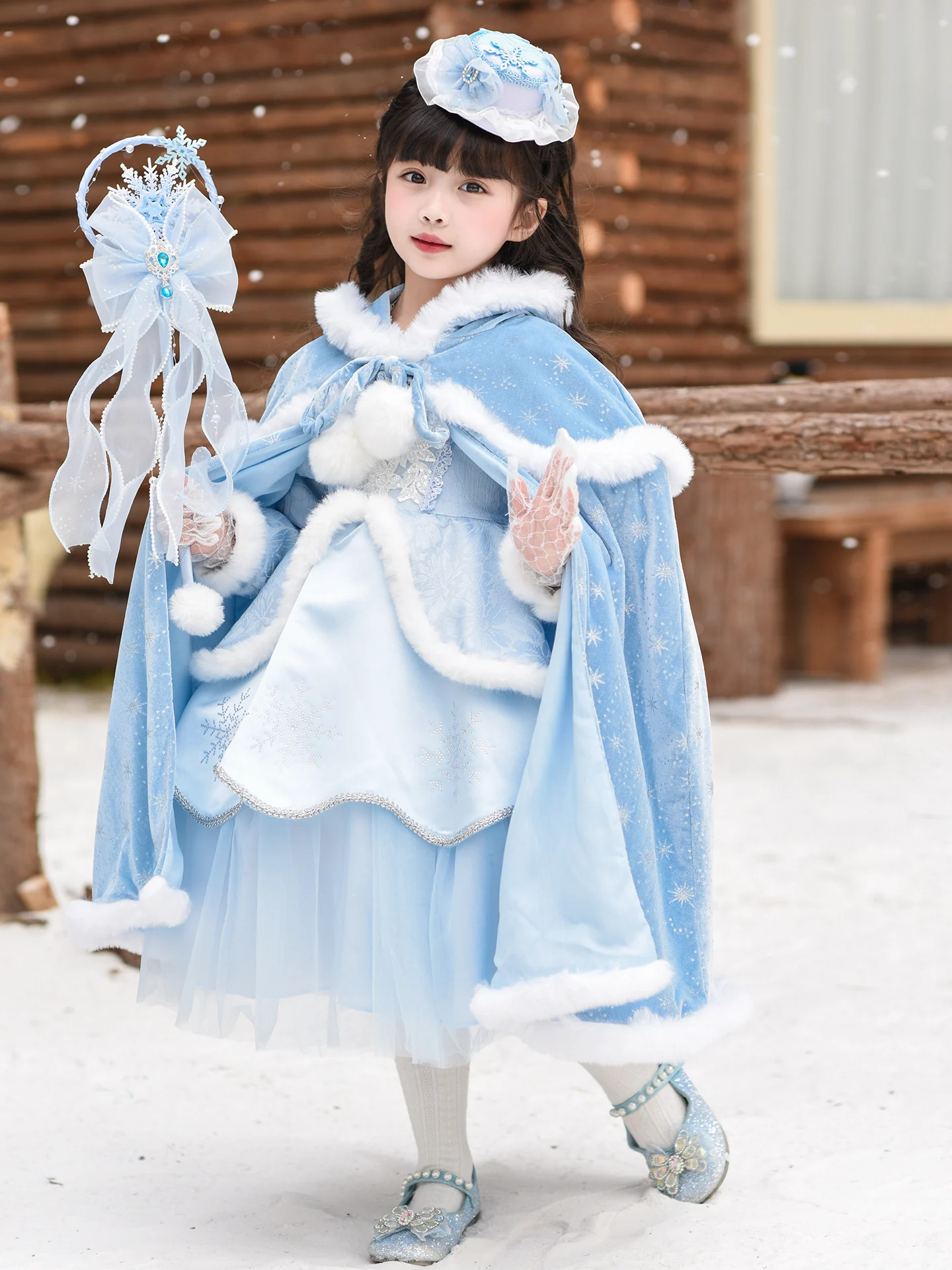 

Платье-юбка Lolita Princ для девочек на день рождения, утепленное, с длинными рукавами, хлопковая подкладка, зимнее, теплое, с эффектом переливающихся переливов