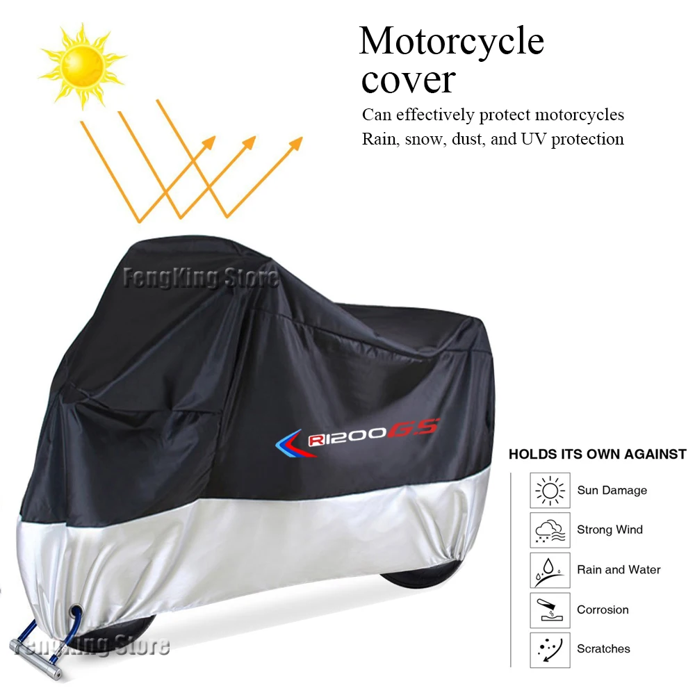 Motorcycle Cover Waterproof Outdoor Motorbike Rain Dustproof Snow Sun UV Protector For BMW R 1200 GS LC R1200GS ADV Adventure