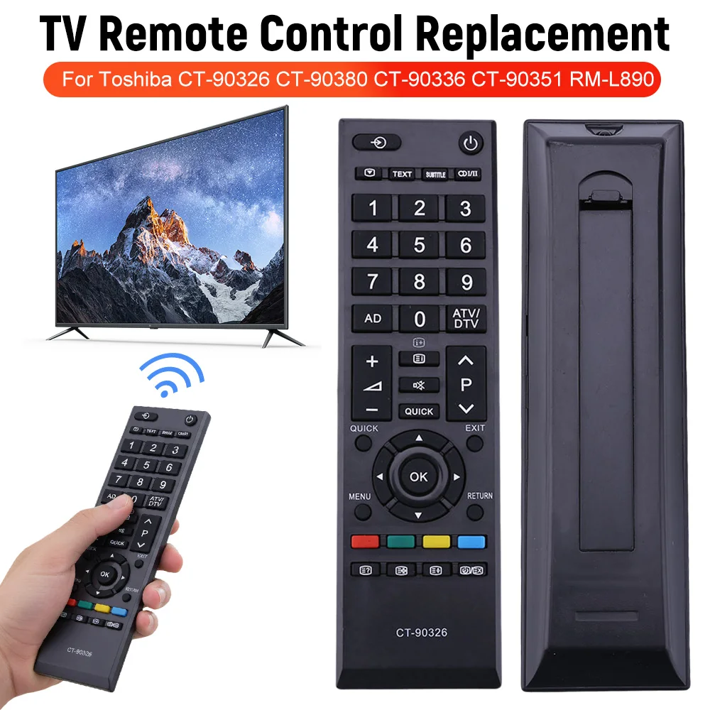 CT-90326 TV Remote Controller For Toshiba CT-90326 CT-90380 CT-90336 CT-90351 RM-L890 Television IR Remote Control Replacement