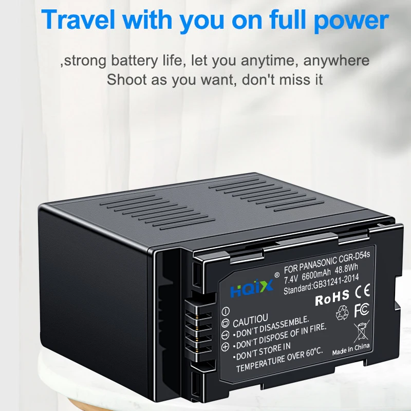 HQIX for Panasonic NV-GS1 GS3 GS4 GS5 GX7 M20 MG3 GS33 GS11EX1 EX21 EX3 Camera CGR-D54S CGA-D54D Dual Charger Battery