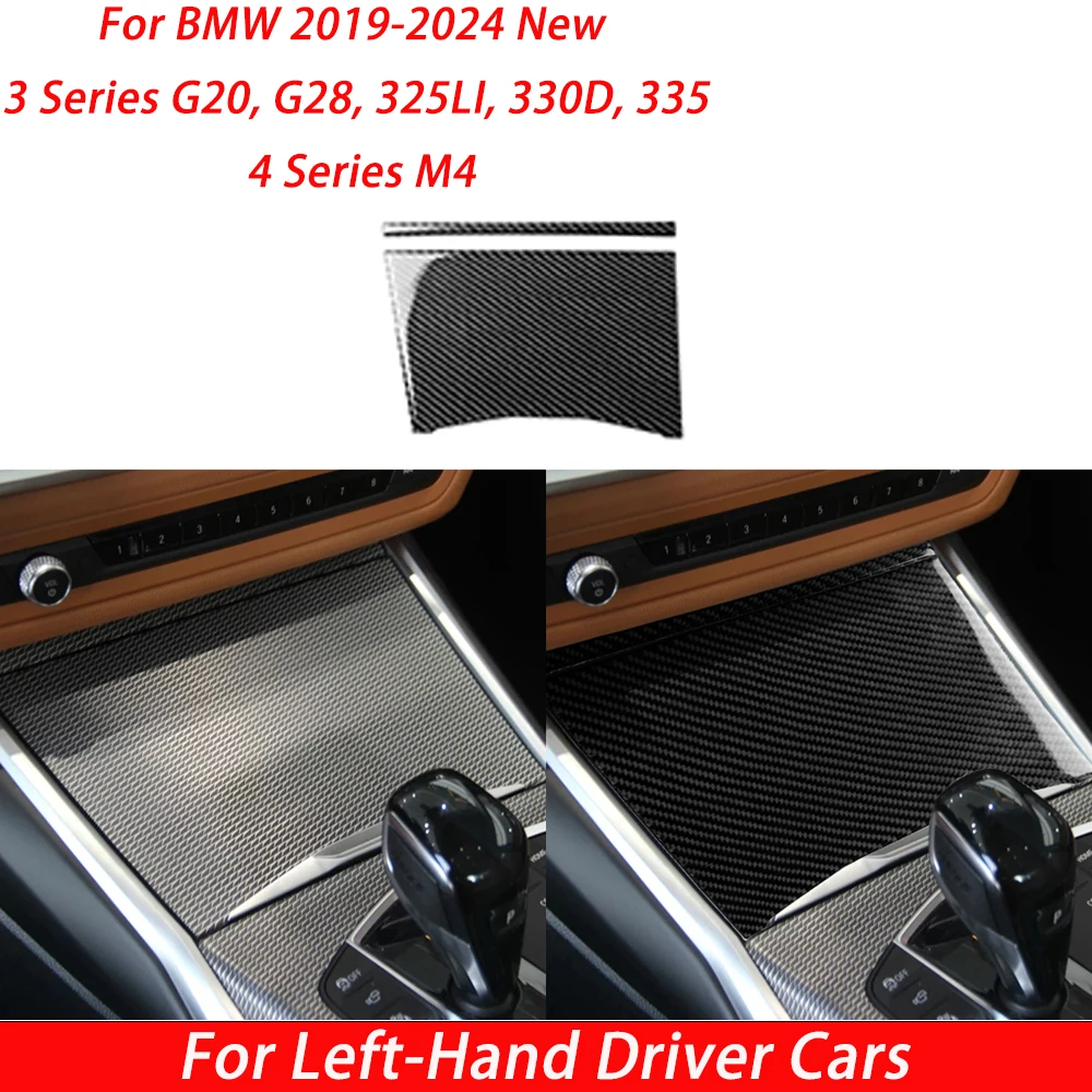 For BMW 2019-2024 New 3 Series G20, G28, 325LI, 330D, 335, 4 Series M4 Carbon Fiber Water Cup Lid Car Interior Trim Stickers