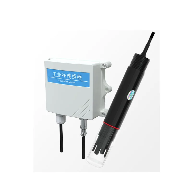 RS485 4-20ma Liquid PH Detector Transmitter With PTFE Glass Probe Industrial electrode acid sewage orp detector