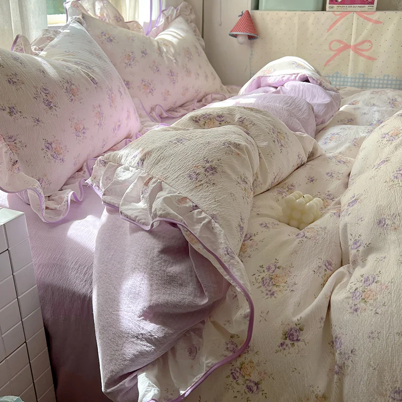 Printed Bedclothes Adults Kids Room Bedsheet Set Single/Double/Queen/King Size Bedding Home Soft Bed Linen Sets juego de cama