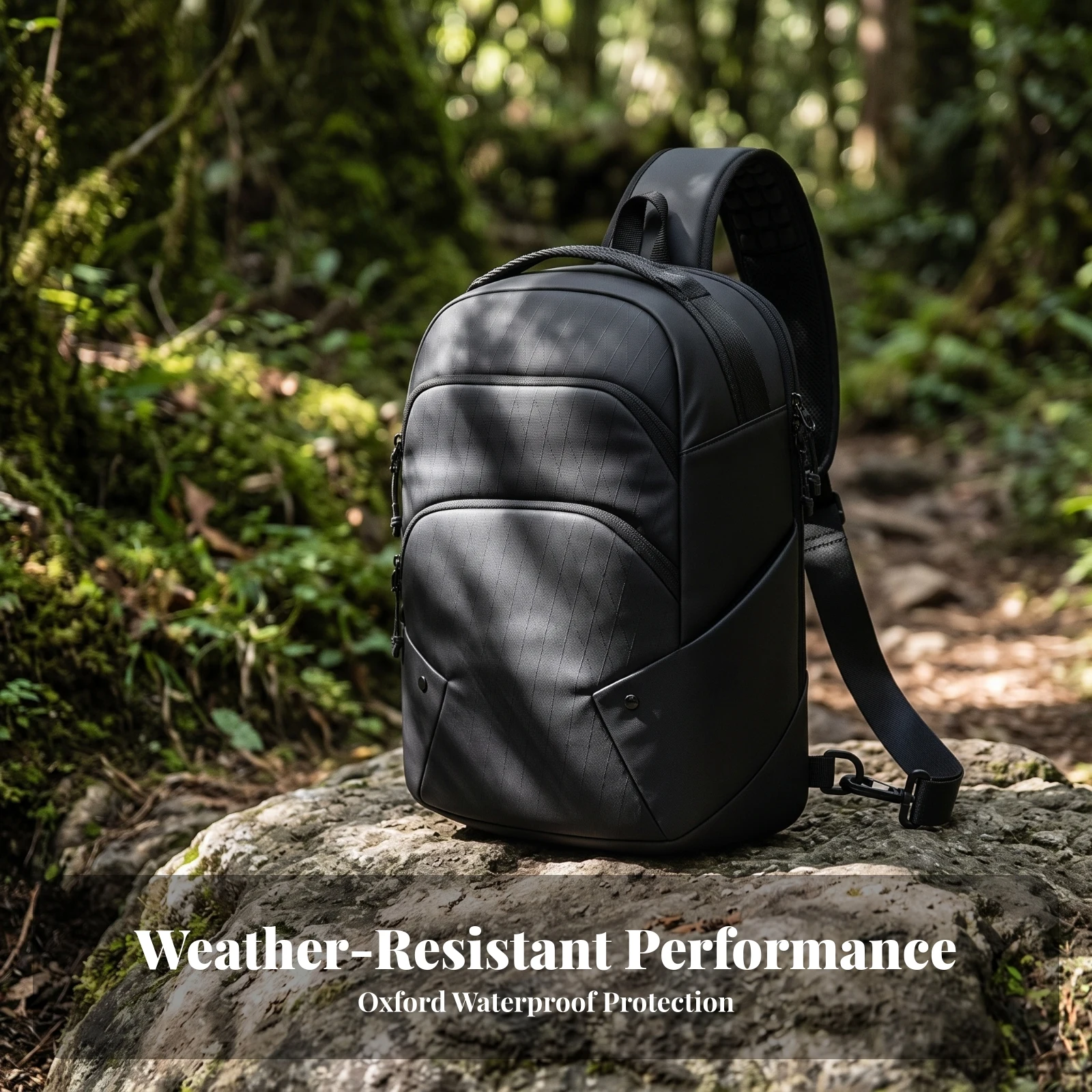 Crossbody Sling Backpack Slim Sling Backpack Bag with Laptop Compartment Handsunencumbered Daypack Adjustable for Commuters