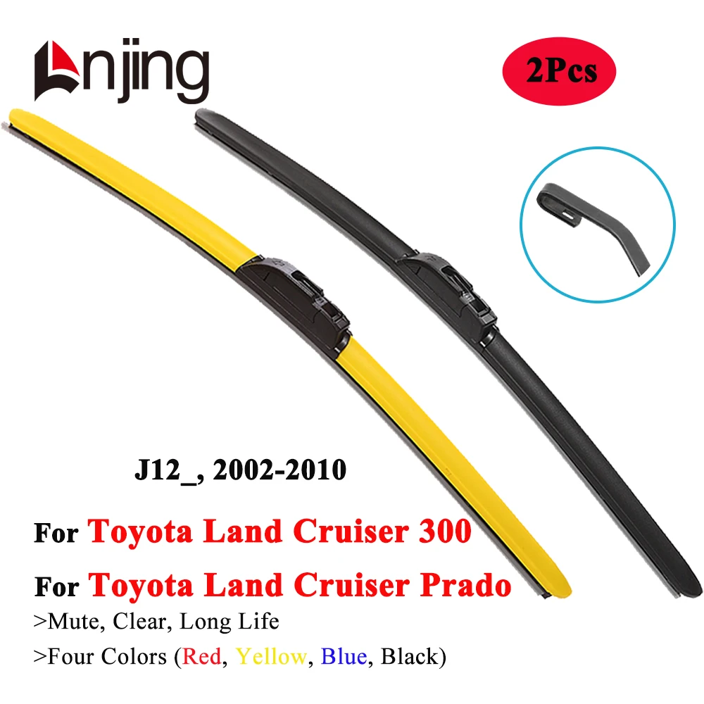 

LNJING Colorful Wiper Blades For Toyota Land Cruiser Prado 300 J12 2002 2003 2004 2005 2006 2007 2008 2009 2010 Car Accessories