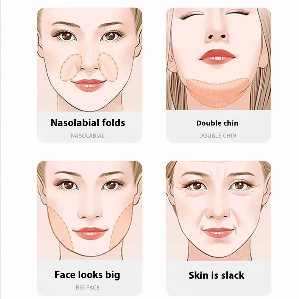 الخامس الوجه رفع ضمادة قابلة لإعادة الاستخدام مزدوجة الذقن المخفض رفع حزام الوجه التخسيس النحت حزام الوجه رفع الجمال أداة #6