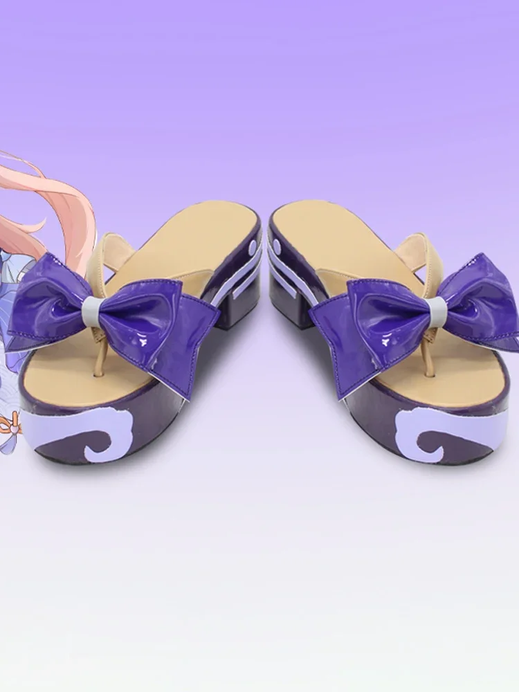 Novo jogo anime genshin impacto sangonomiya kokomi cosplay sapatos botas traje festa de halloween roupa para acessórios femininos