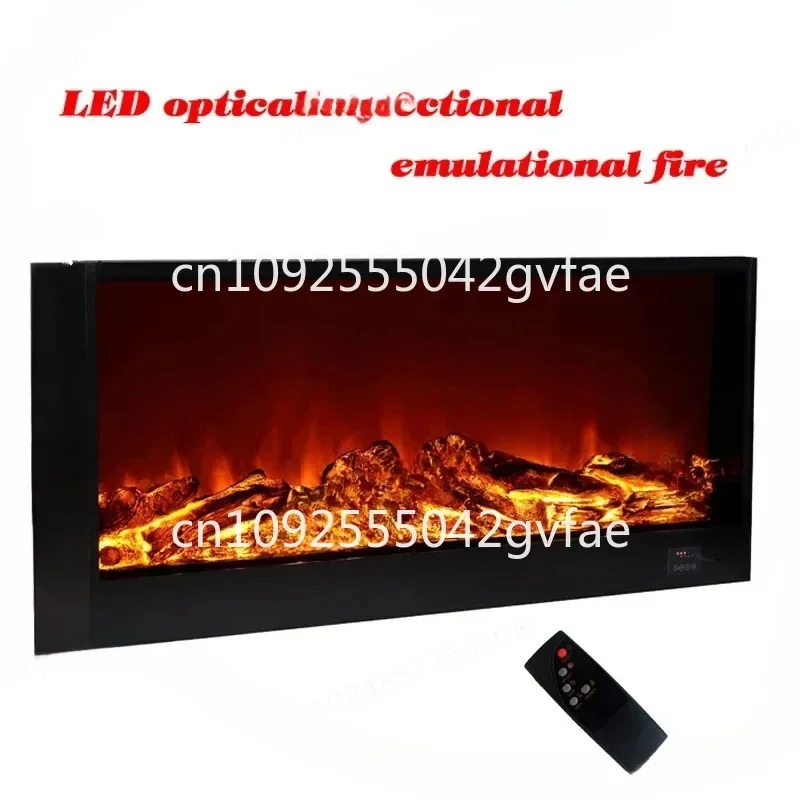 Electric Fireplace Firebox Insert Burner Room Heater LED Optical Fire Artificial Emulational Flame Decoration Warm Air Blower