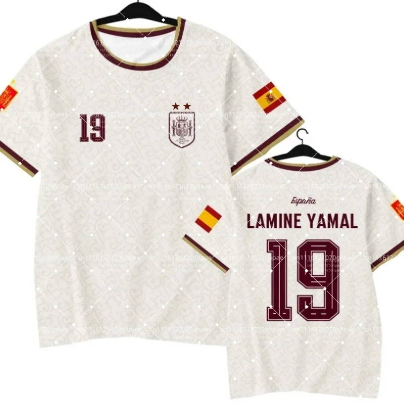 2026 Spanish Team Yamal Player Edition Football Shirt, Quick Drying Short Sleeved T-shirt, Men's and Women's Family Kids Tees 3d image 4