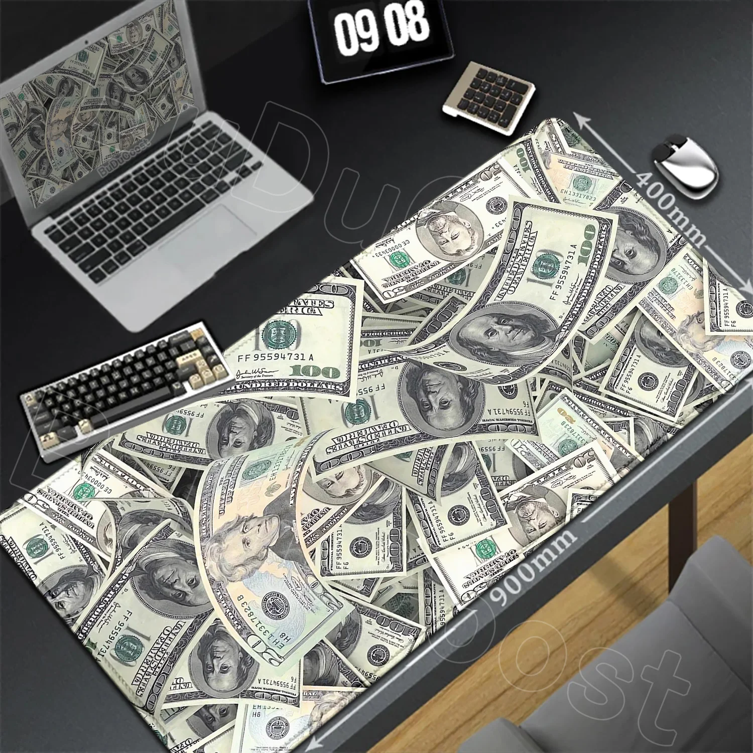 

Gaming Laptop Dollar HD Printing Desk Mat Mouse Pad Pc Accessories Table Pads Deskmat Gamer Cabinet Non-slip Keyboard Mousepad