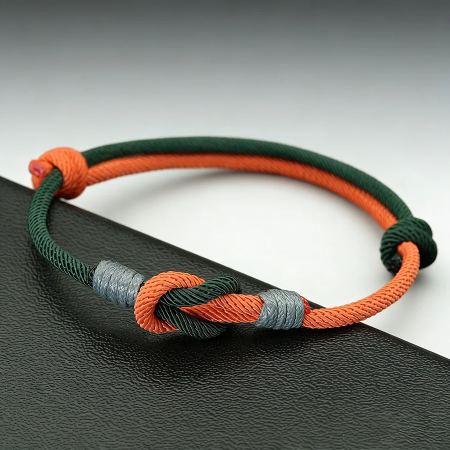 Handgefertigtes nautisches Knoten-Seil-Armband, verstellbares Farbblock-Paar-Armband für Männer und Frauen, Boho-Freundschaftsschmuck, Geschenk, vielseitig einsetzbar