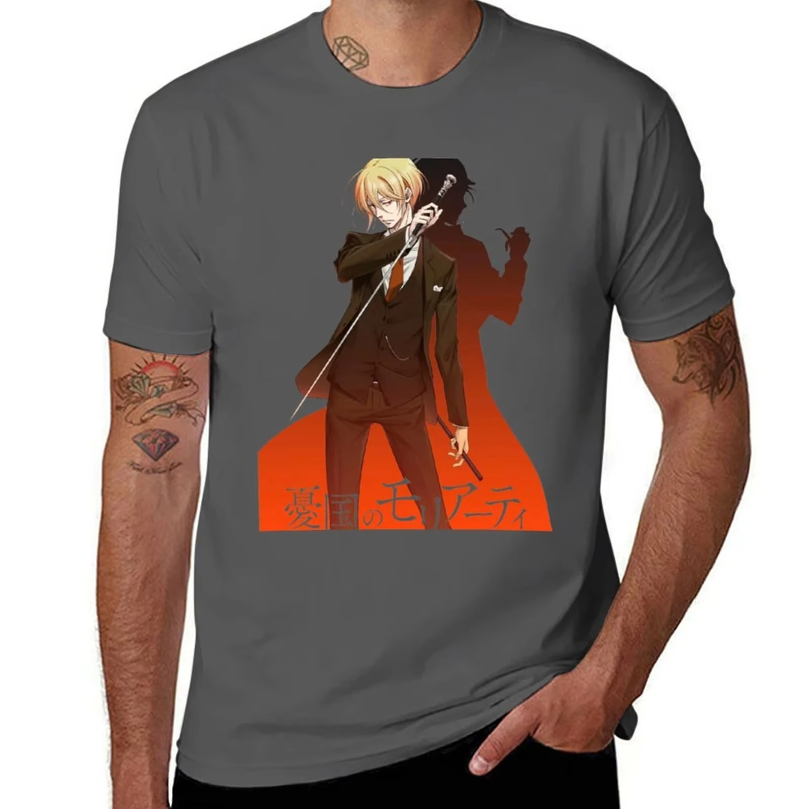 Detective Noble Man Minimal Line Art Graphic T-shirt Men Women Vintage Aesthetic Summer Unisex Cotton Streetwear Tops