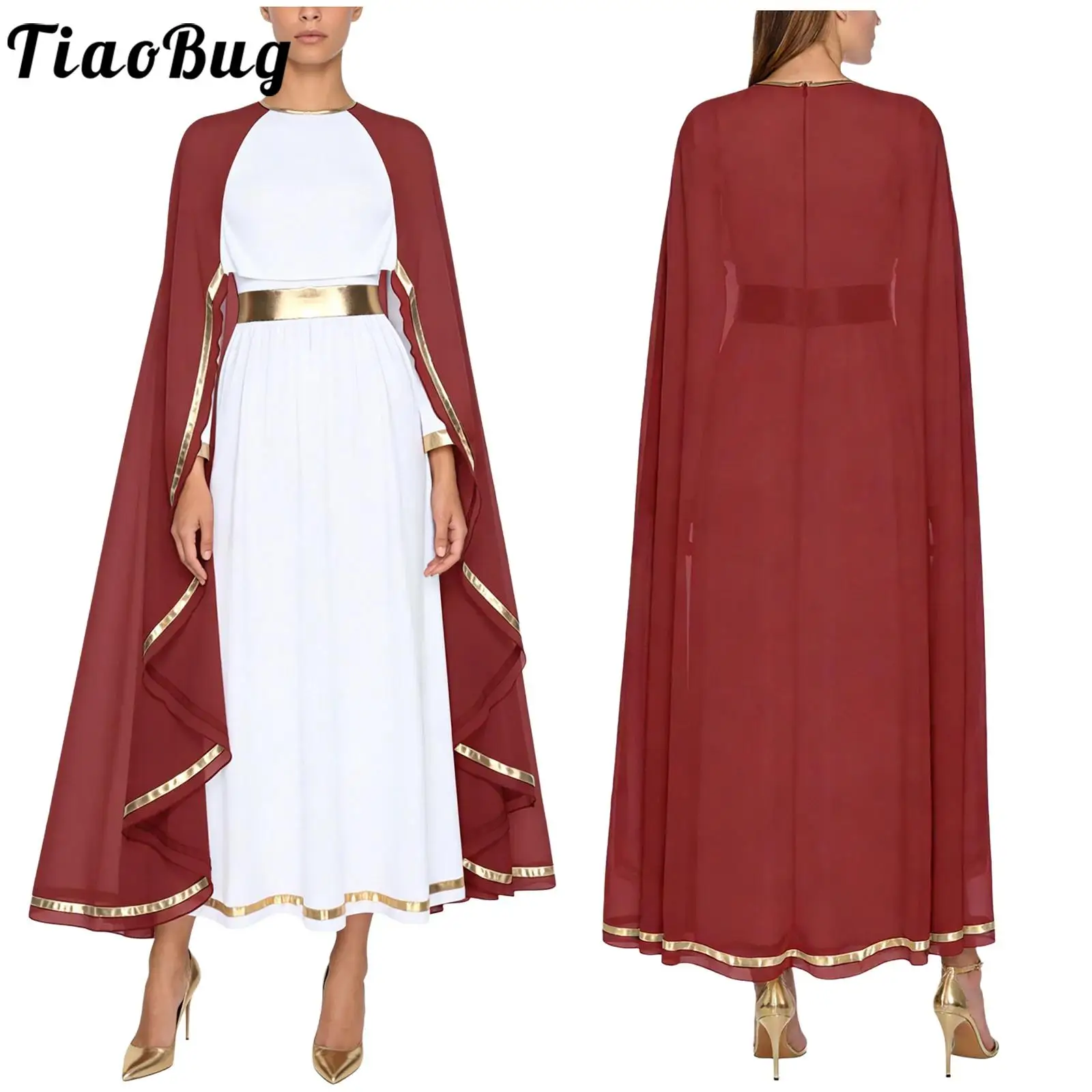 

Women Ancient Greek Athenian Princess Dress Toga Halloween Greek Deity Cosplay Princess Costume Roman Empress Long Robe Dress
