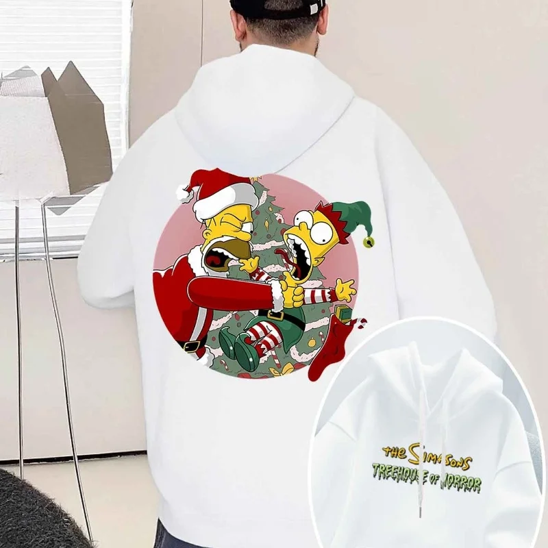 

Толстовка с капюшоном Disney Simpson Burger на осень/зиму 2025, модная повседневная свободная толстовка унисекс из 100% хлопка