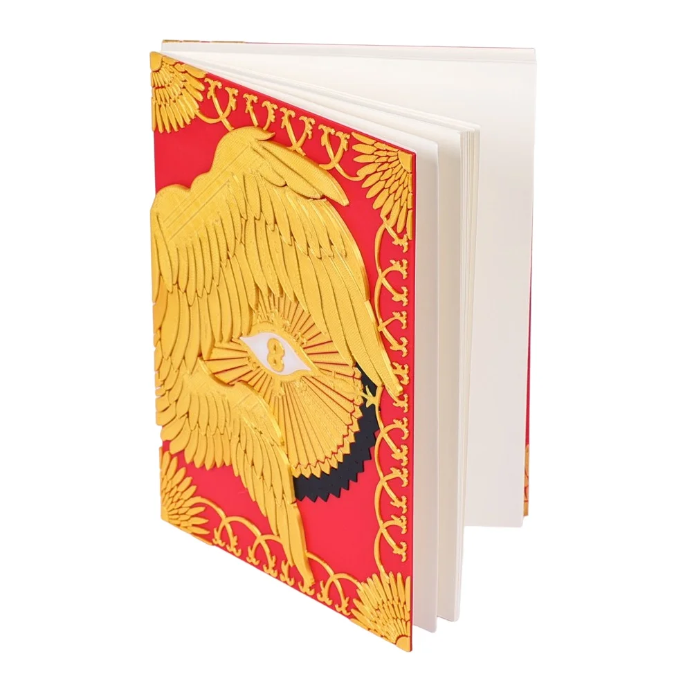Thistle Anime Delicious in Dungeon Cosplay Prop Magic Spell Book Replica Wing‑Eye Pattern Wizard Notebook Costume Accessory - view 4