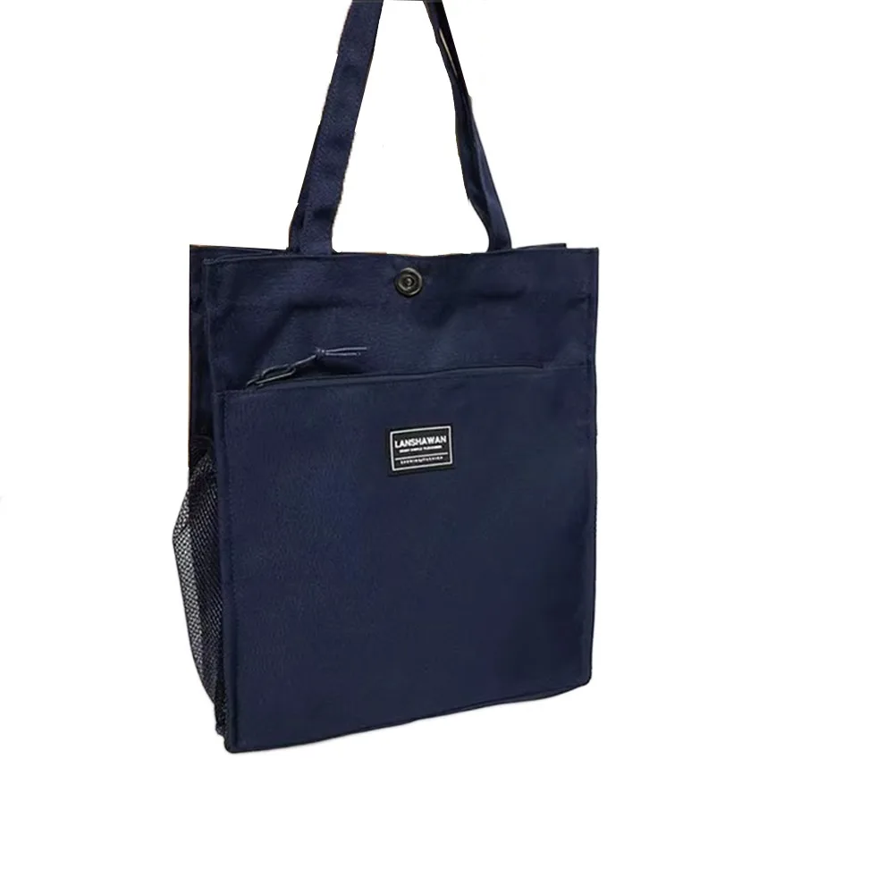 

Casual Male Commuting Tote Bag Oxford Cloth Large Capacity Lightweight Handbag Waterproof Versatile Portable File Bag Travel