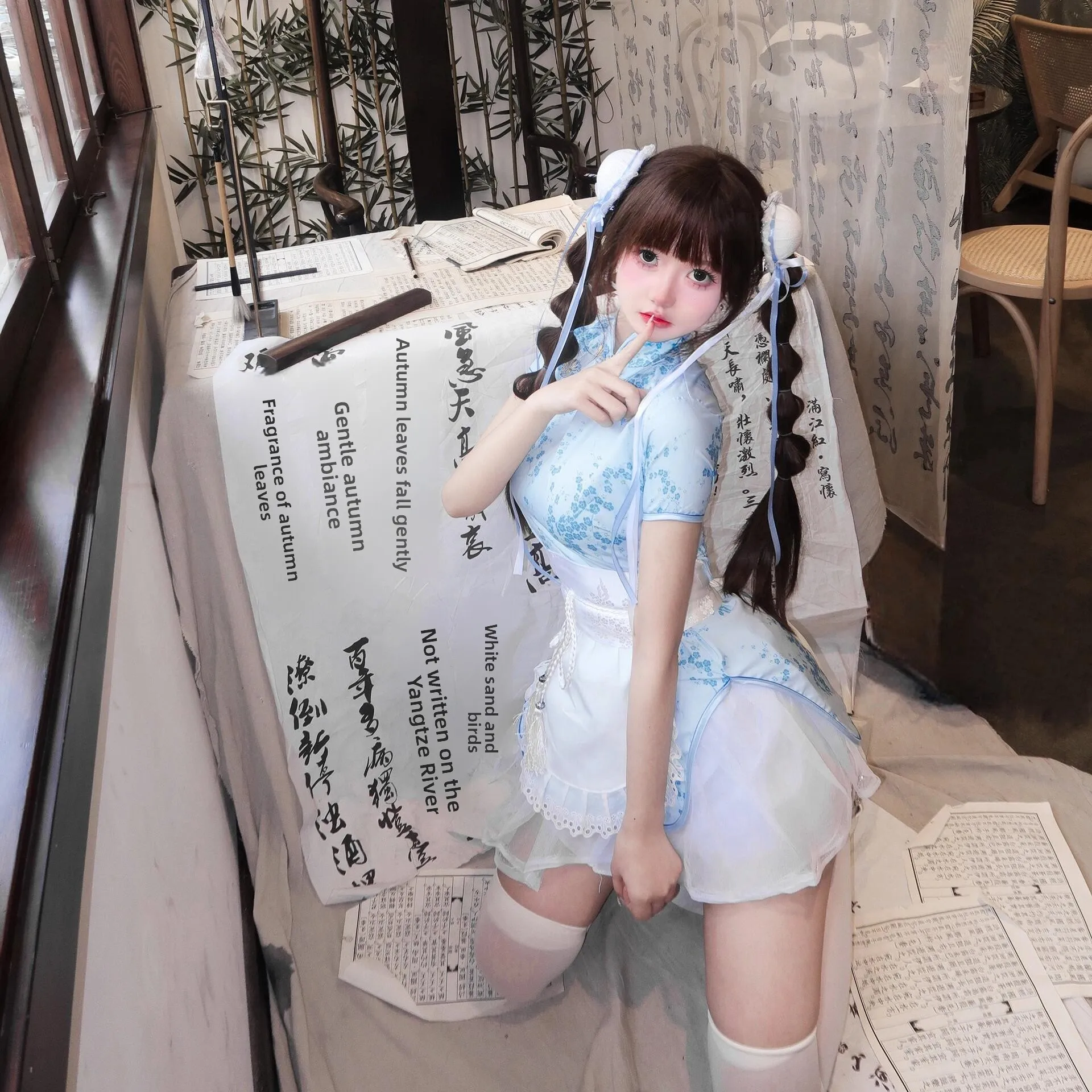 تنورة صينية جديدة من Sle Dr loween Cisas Cosplay orm تنورة خادمة ناعمة للفتيات ملابس يومية