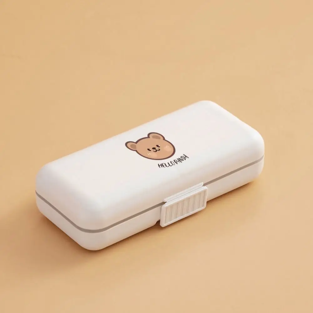 Portable Plastic Pill Organizer Sealed Double Layer Pill Storage Box Moistureproof Health Care Medicine Box