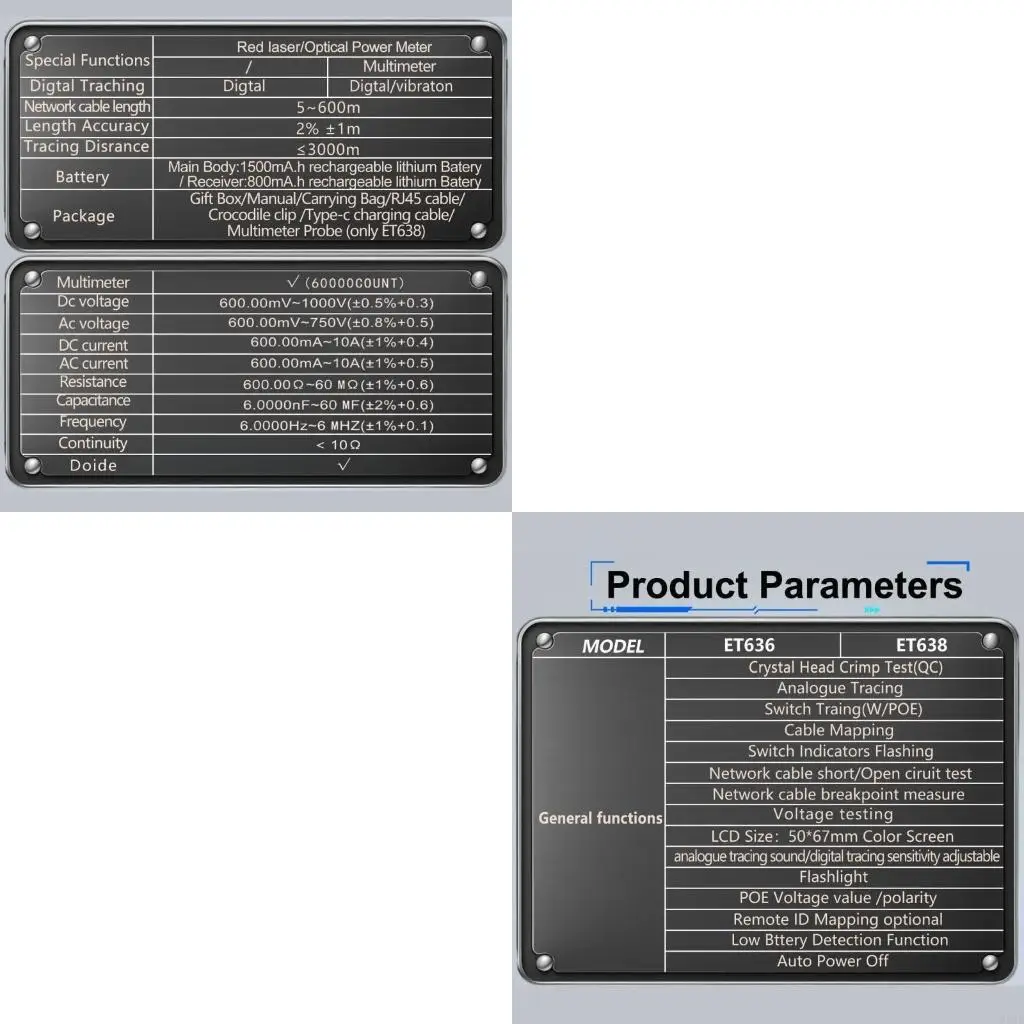 

P82E Professional Cable Length Measurement Tool Upgrades for Data Centers & Offices