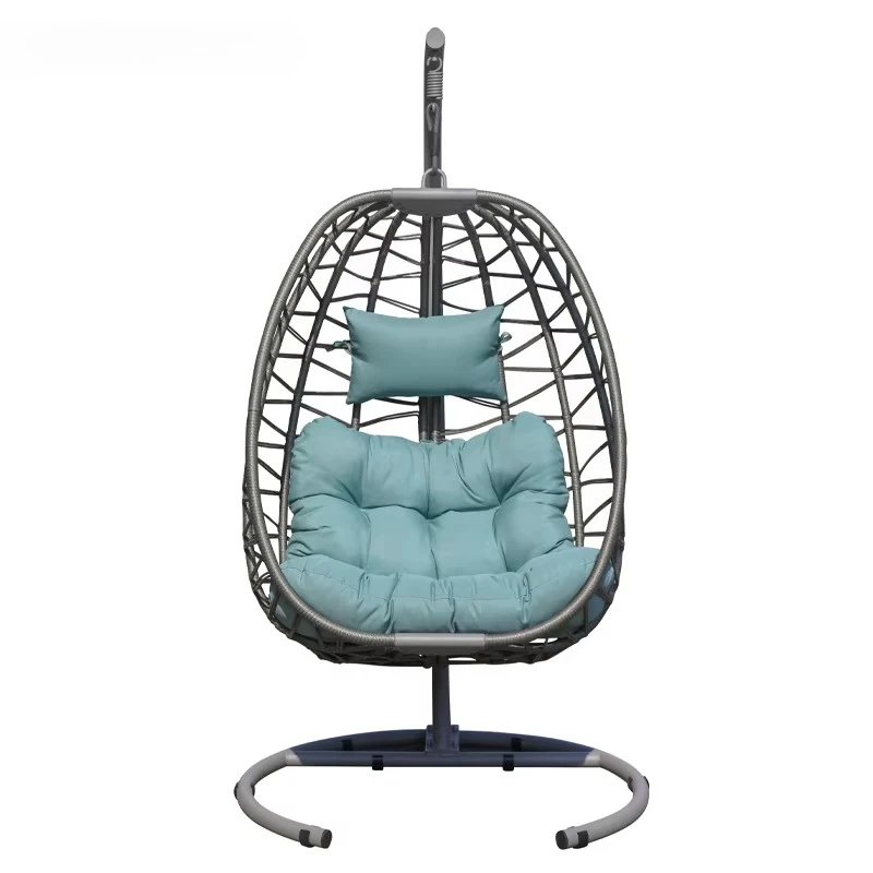 

Garden Patio Moder Indoor Metal Egg Circle Swing Hanging Chair Brazilian Swing Hammock Outdoor Furniture Rattan Rope