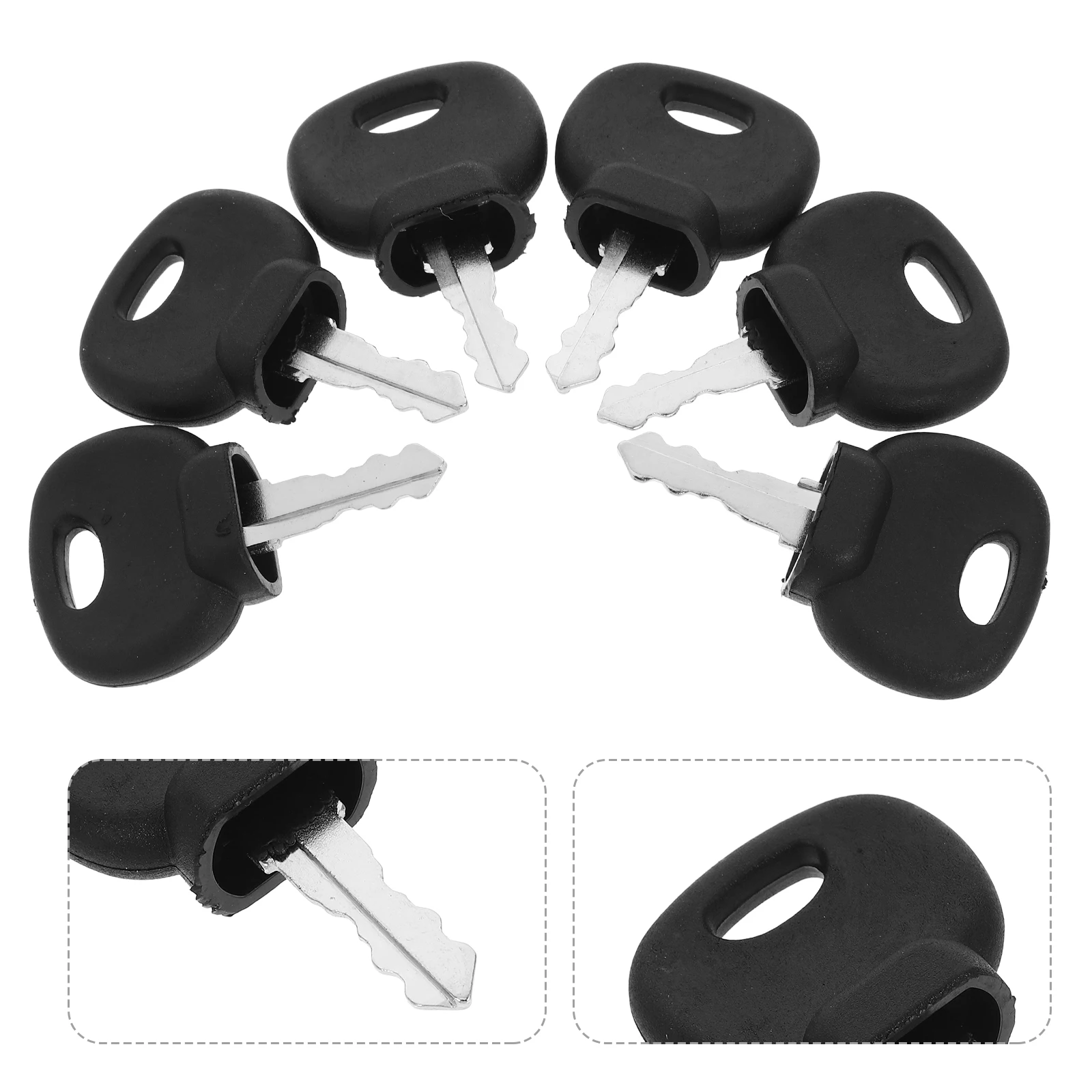 

6pcs Engineering Machine Keys Ignition for Forklift Tractor Excavator Universal Replacement Starter Compatibility Construction
