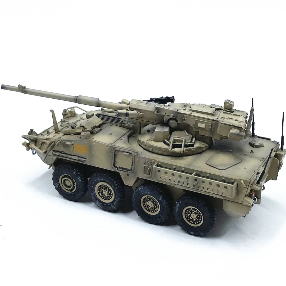 1:72 Scale Sand Color Simulation Finished Model of US M1128 Stryker Mobile Militarized Combat Eight-wheeled Armored Vehicle