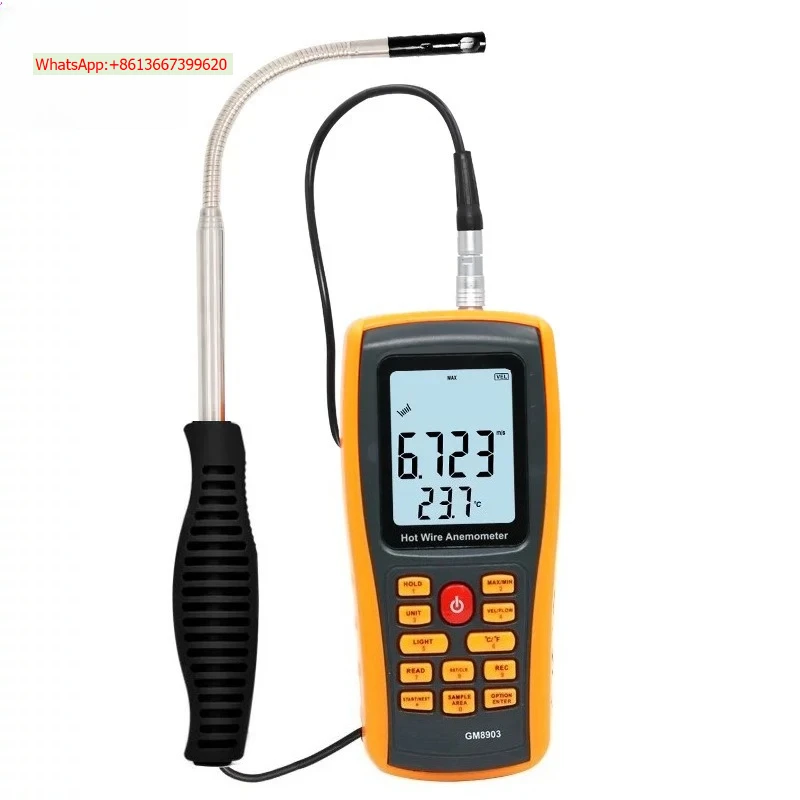 Anemómetro Térmico GM8903, Anemómetro de Hilo Caliente de Alta Precisión