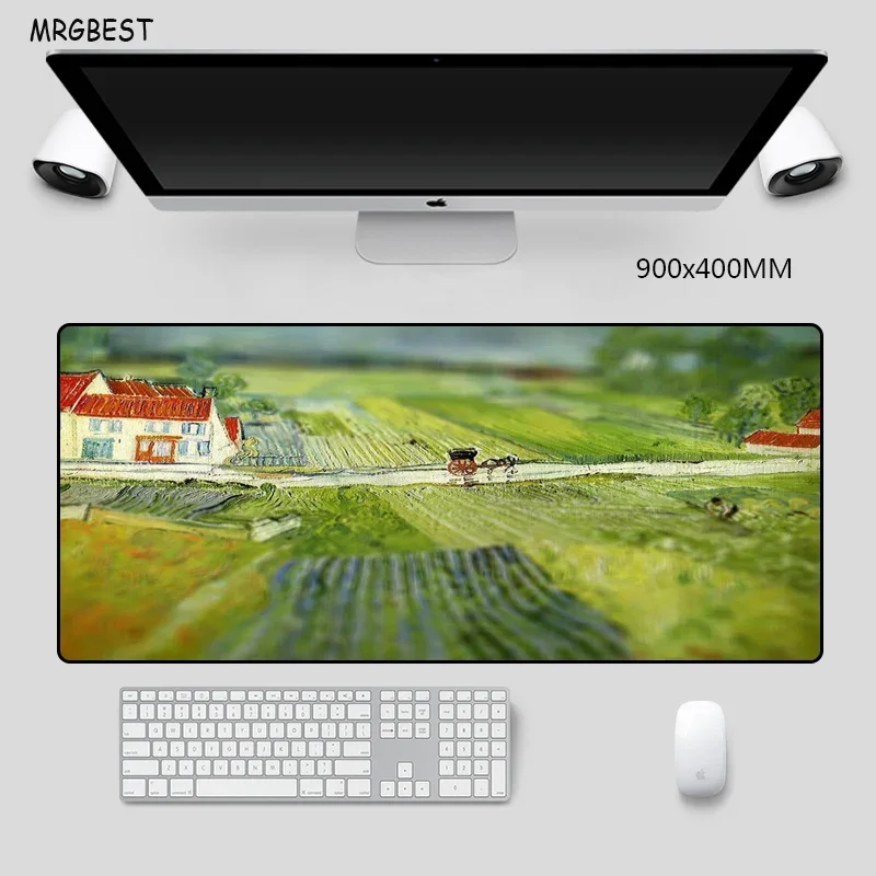 

MRGBEST Mouse Pad Large XXL Idyllic Landscape Comfortable Nature Rubber Computer Desk Mat with Locking Edge for CSGO DOTA Games