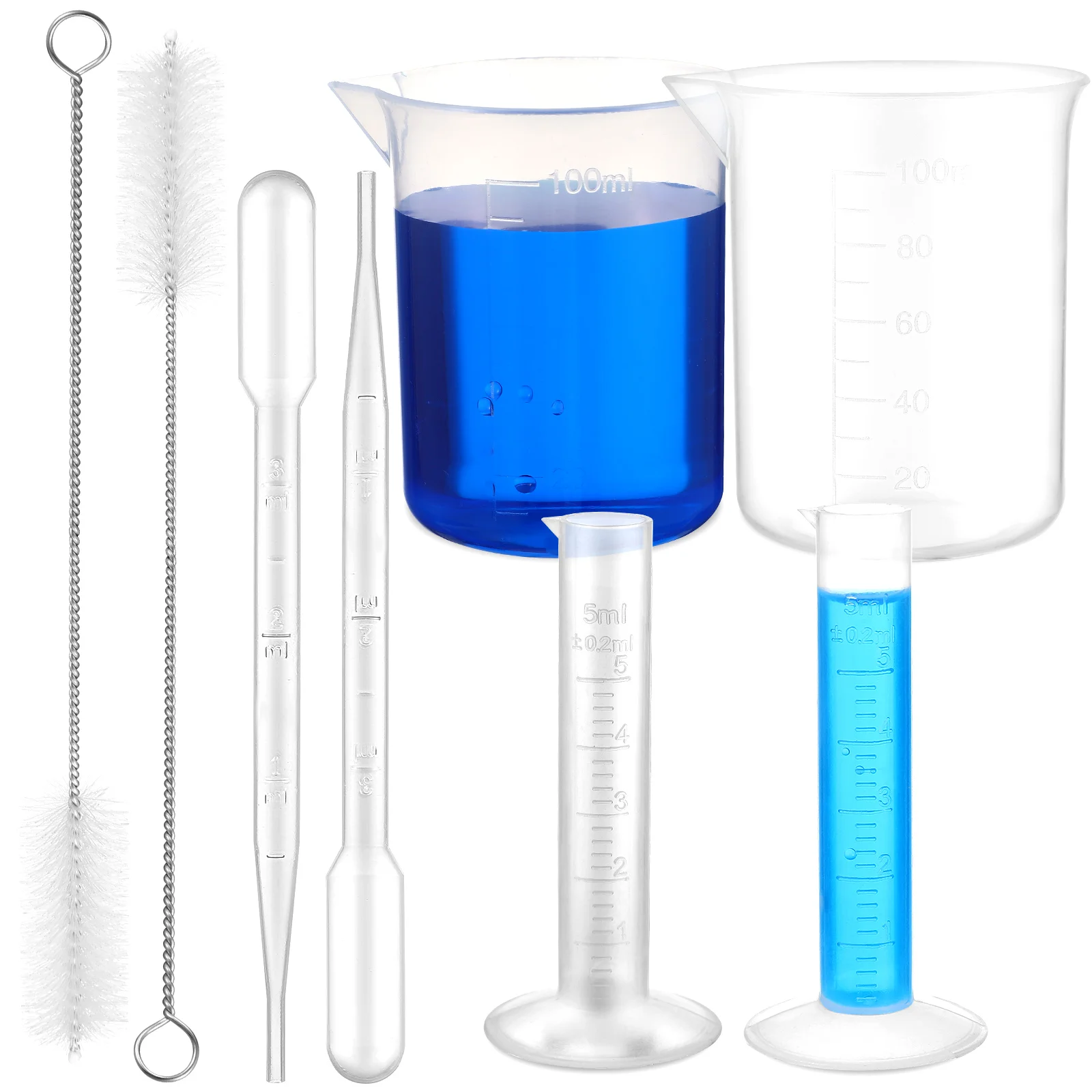 

Beaker Test Transfer Pipettes Tube Squeeze Plastic Laboratory Measuring Tools Scale