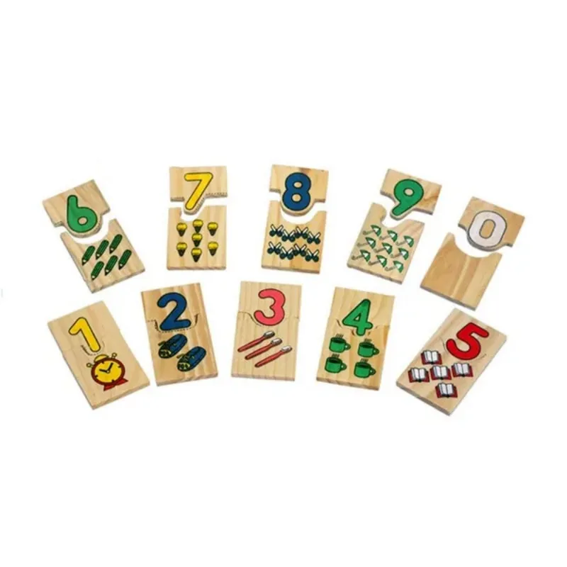 Montessori Game Toys para crianças, placa de correspondência logarítmica, tábua digital, puzzle educacional, ensino infantil, presentes