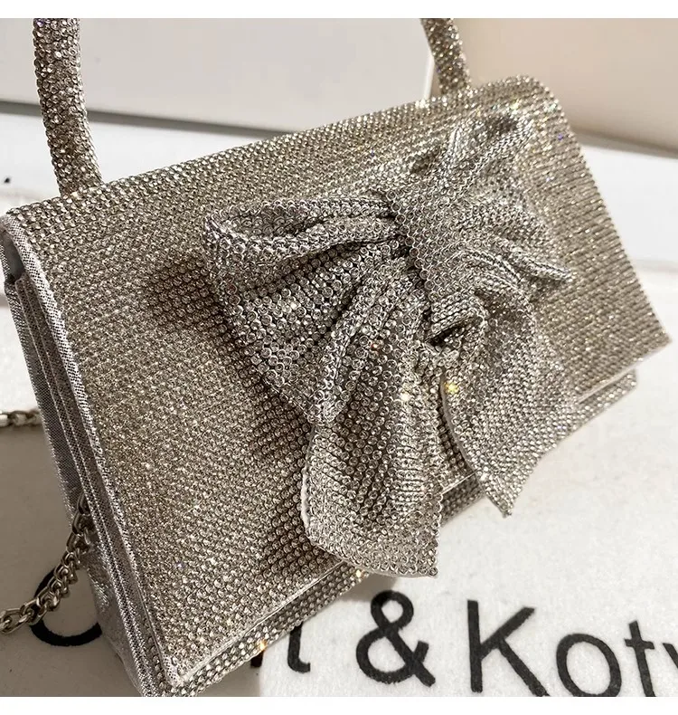 Crystal Shiny Diamonds Evening Bag Luxury Glitter Square Bag High Quality Women Handbag Wedding Party Clutch Purse Shoulder Bag