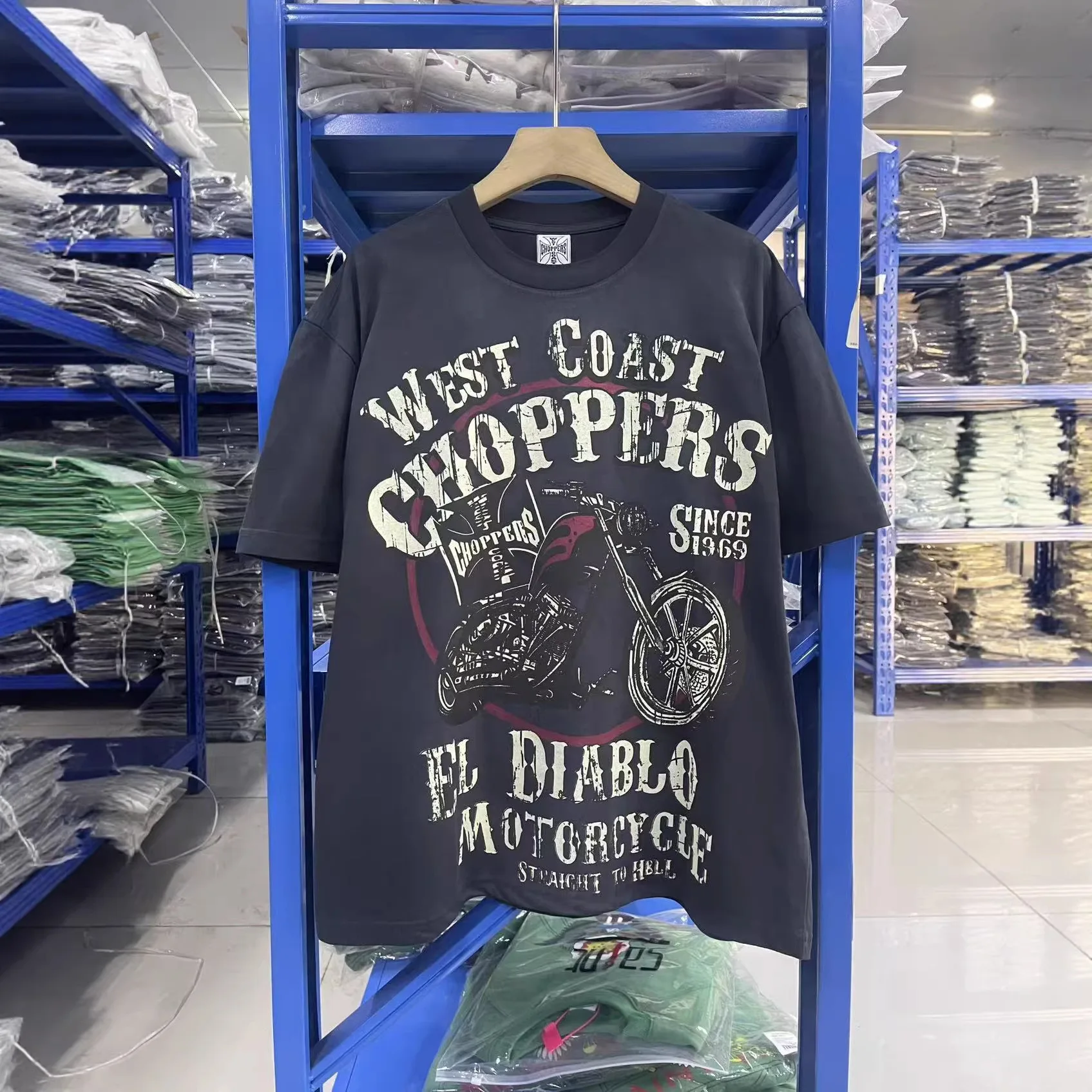 

West Coast Choppers 26SS El Diablo Vintage Washed Men's and Women's Short-Sleeved T-Shirt