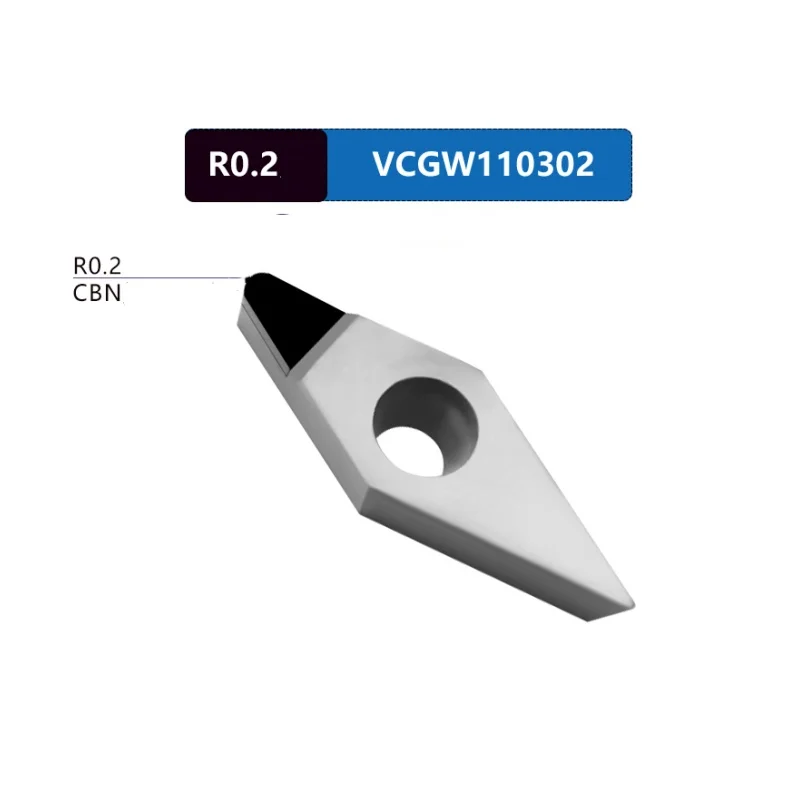 CBN VCGW 110302 /04/08 160402 /04/08 Inserir ferramenta de torneamento de cristal único cortador de diamante de alta dureza para aço carbono