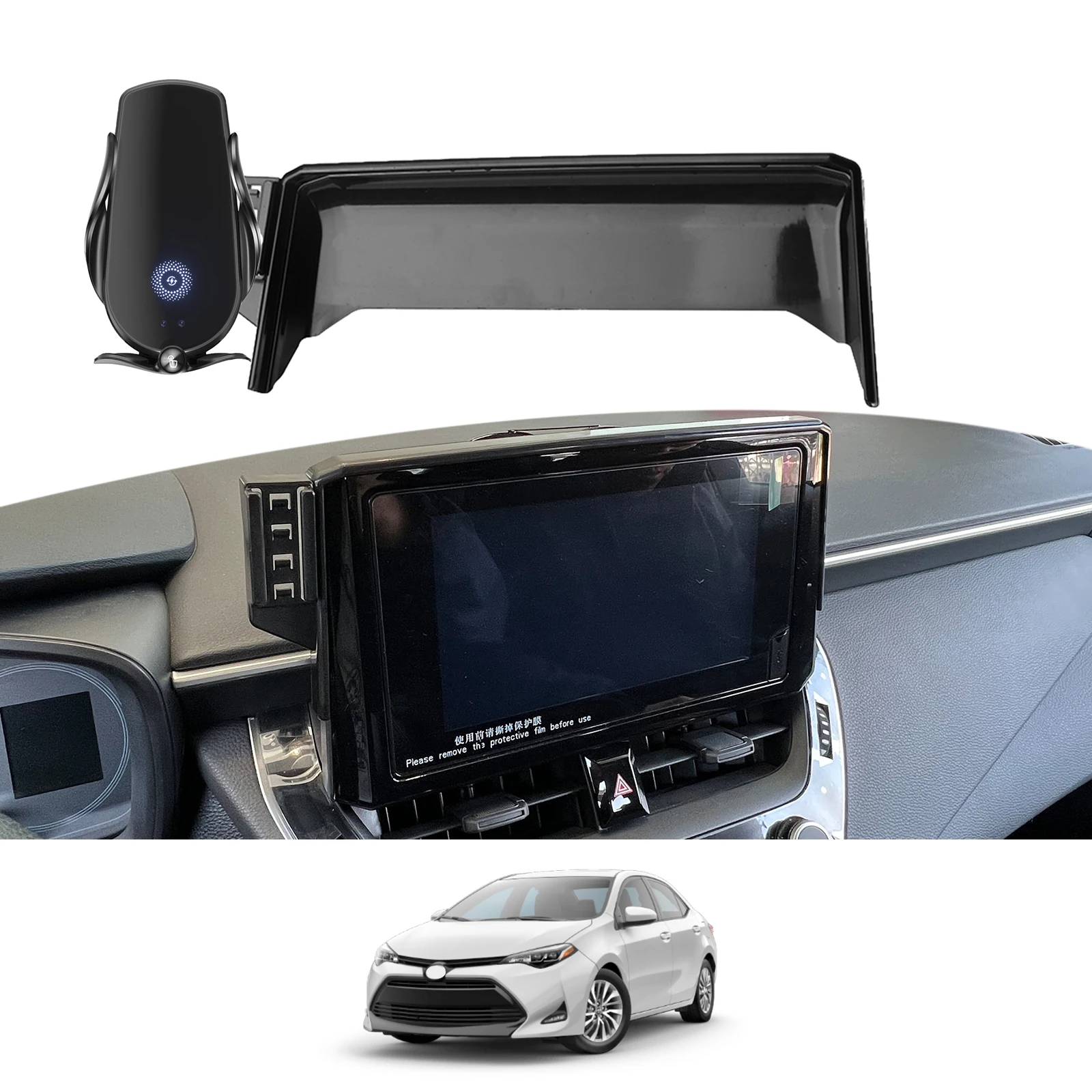 

for Toyota Corolla 2019~2022 E210 8/9in Phone Holder Screen Fixed Navigation Bracket Base Wireless Charging Accessories