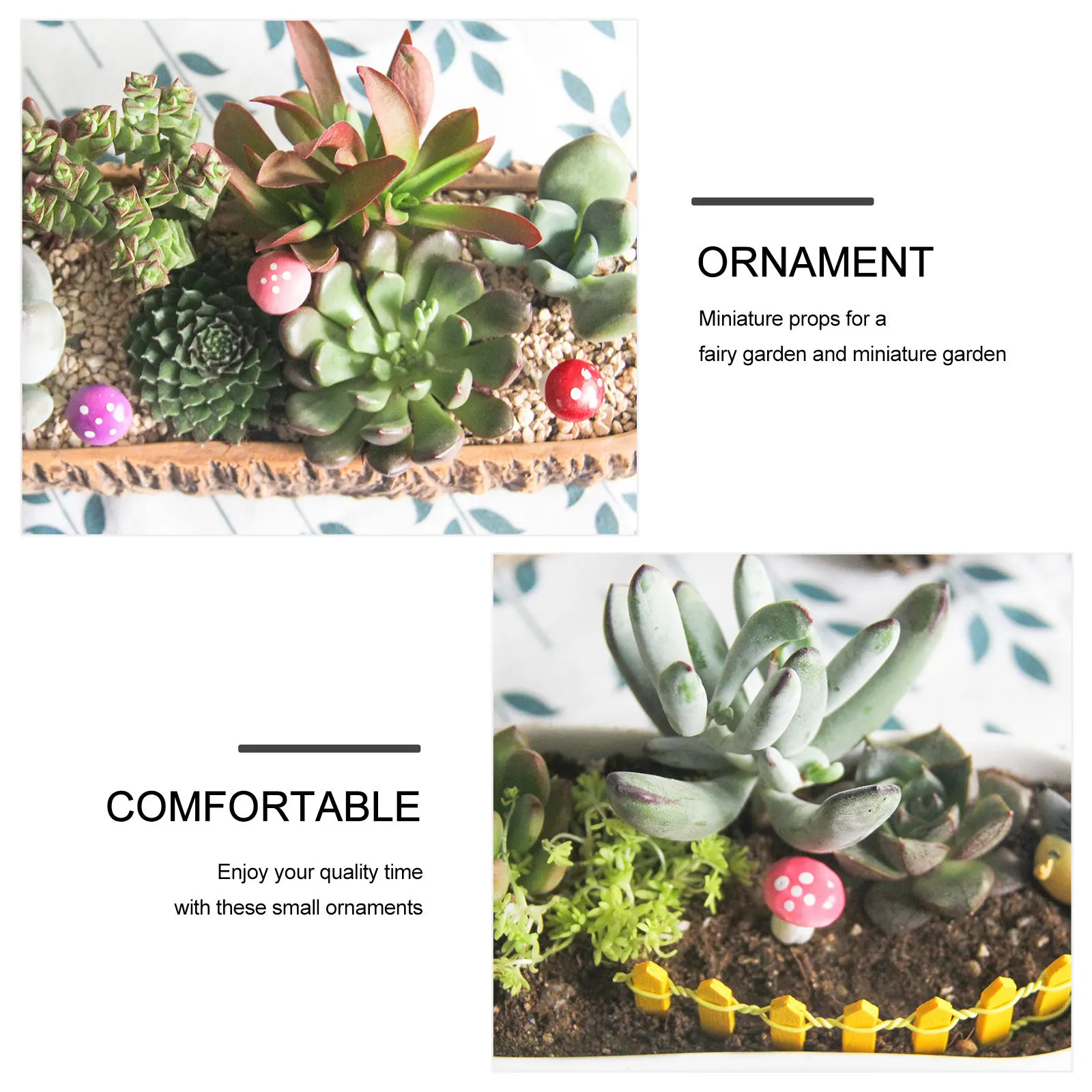 

100pcs Simulation Mini Mushroom Garden Landscape Ornament For Micro Landscape Decoration Desktop Plant Pot Fairy Garden